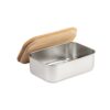SHINO. Lunch Box. Stainless steel lunch box with bamboo lid
