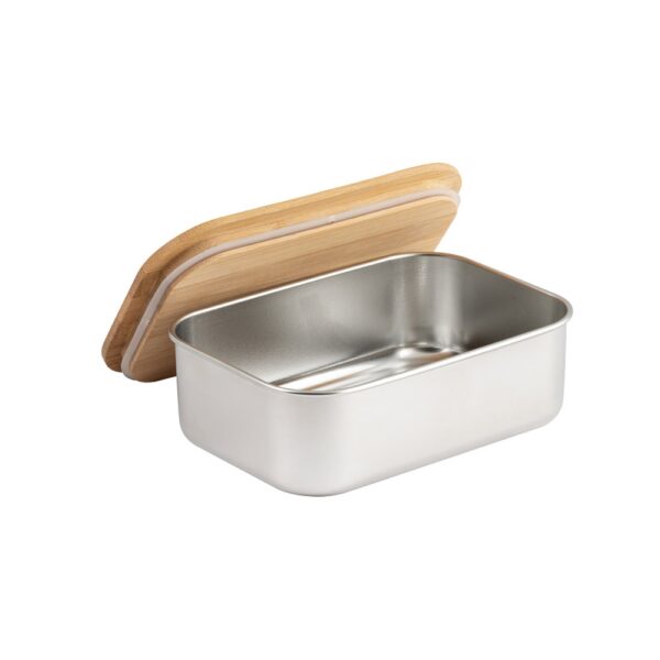 SHINO. Lunch Box. Stainless steel lunch box with bamboo lid