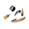 MORETO. Wine set with 4 pieces in wood and metal