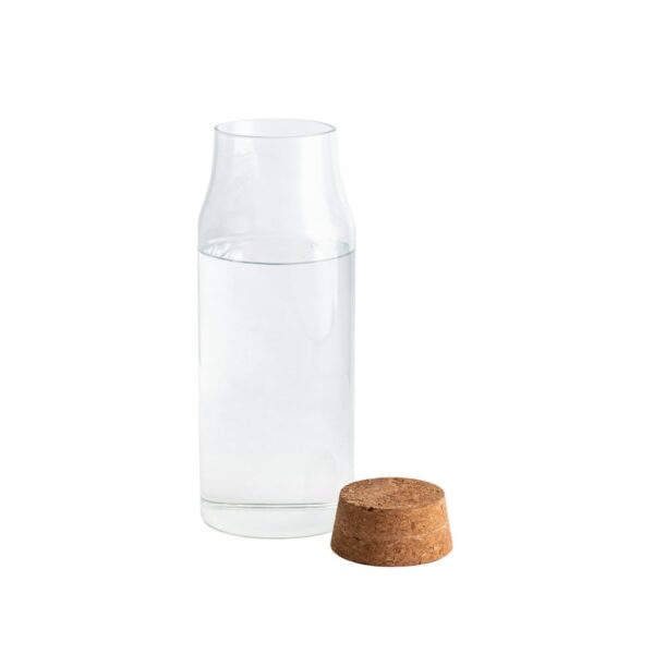 JASMIN 800. Borosilicate glass bottle with cork lid 800 mL