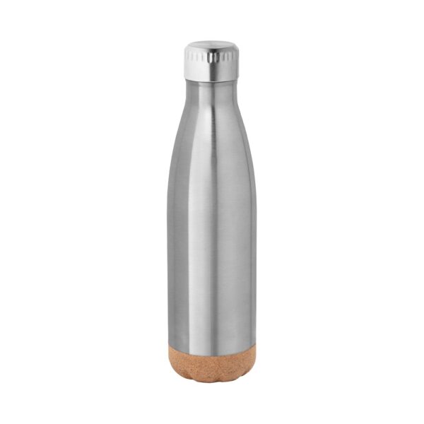 SOLBERG. Stainless steel thermos and cork base 560 mL