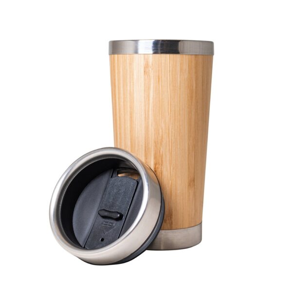 PIETRO. Bamboo and stainless steel travel cup 500 mL