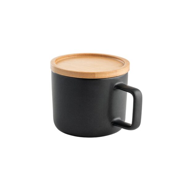 FANGIO. 220 mL ceramic mug with lid and bamboo base