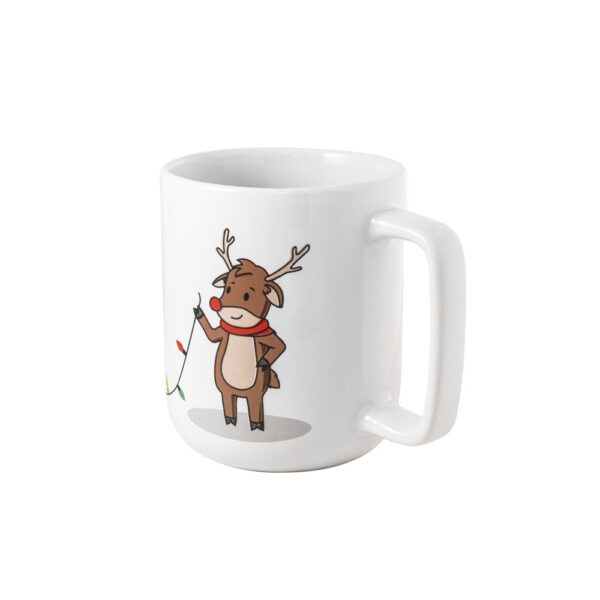 REINDEER. Mug with Christmas print 330 mL