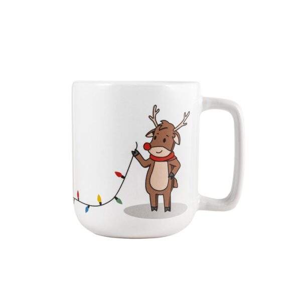 REINDEER. Mug with Christmas print 330 mL