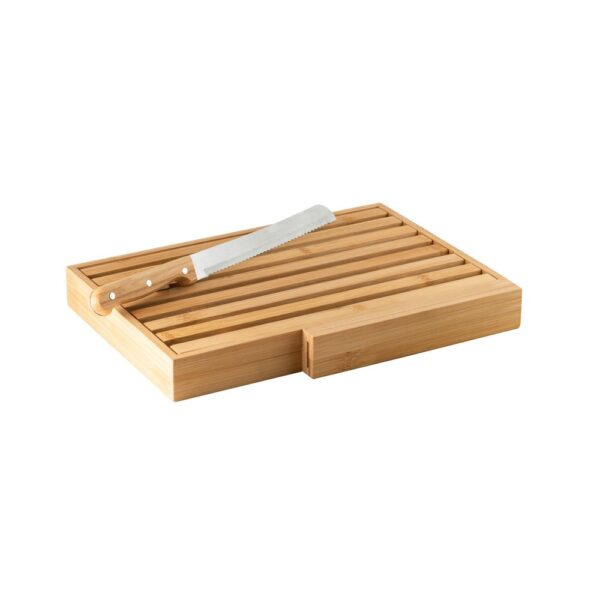 PASSARD. Bread board in bamboo with stainless steel knife