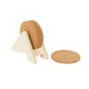 PLYCORK. Plywood stand with 6 cork coasters