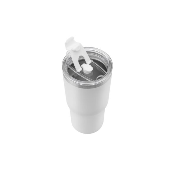 JOYNER M. Compact stainless steel travel cup (91% recycled) with vacuum insulated double wall and matt finish 600 mL