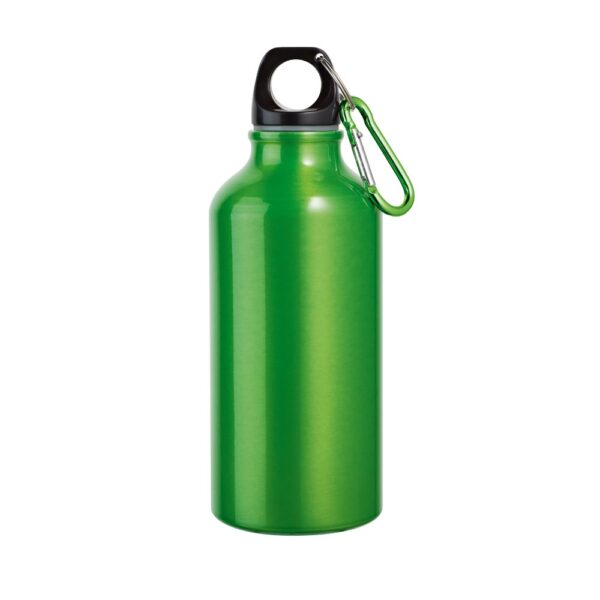 LANDSCAPE S. Aluminium sports bottle with carabiner 400 mL