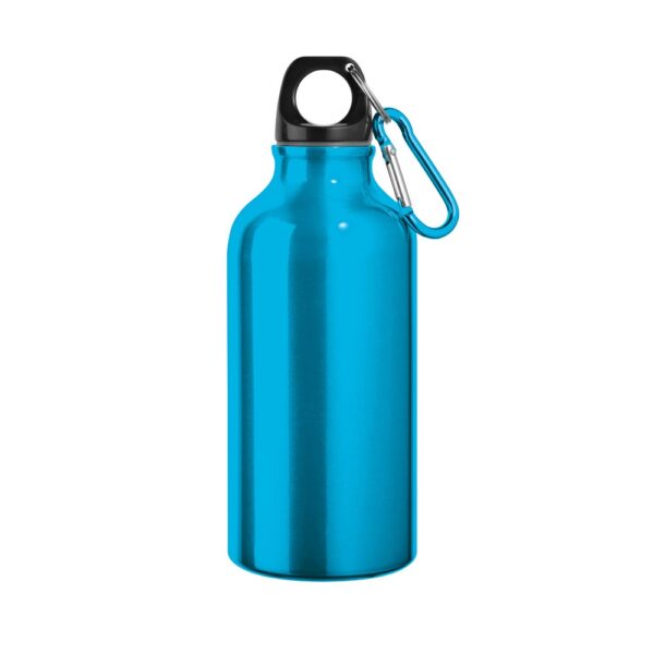 LANDSCAPE S. Aluminium sports bottle with carabiner 400 mL