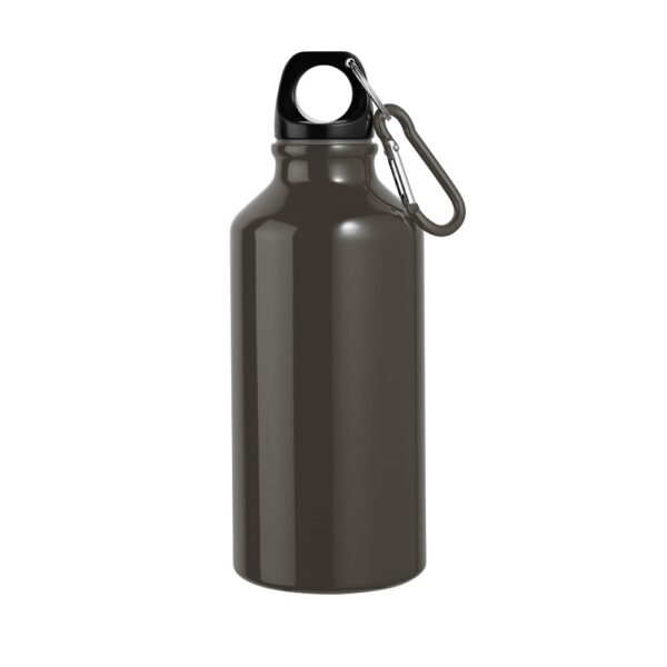 LANDSCAPE S. Aluminium sports bottle with carabiner 400 mL