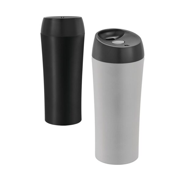 MONARDA. Stainless steel and PP travel cup 470 mL