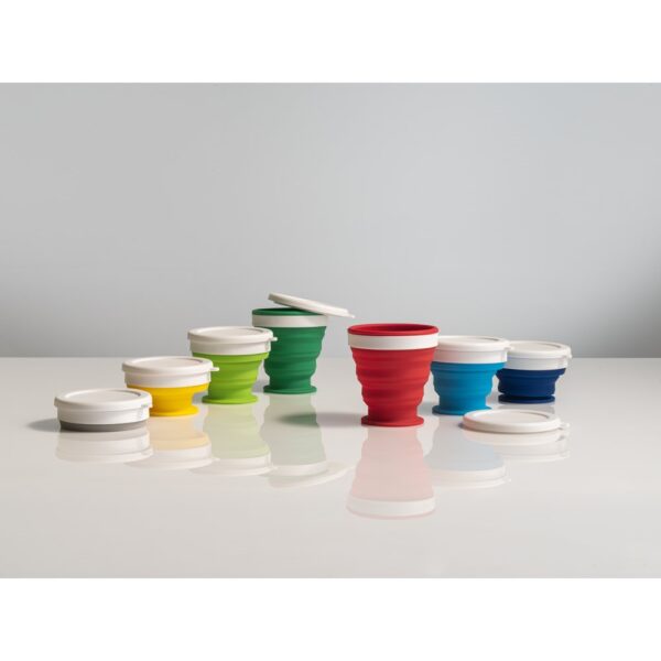 94762_amb ASTRADA. Silicone and PP folding travel cup 250 mL
