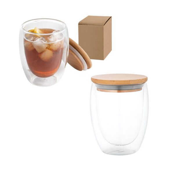 ECUADOR L. Borosilicate glass travel cup 350 mL