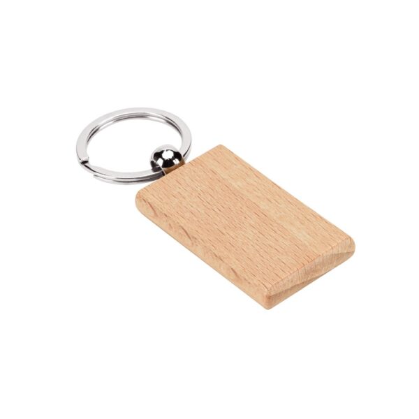 STEWIE. Rectangular keyring in beech wood