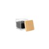 95096_103 ESSENCE. 50g scented candle in glass cup with bamboo lid