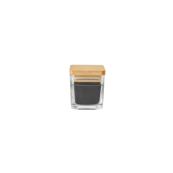 95096_103-a ESSENCE. 50g scented candle in glass cup with bamboo lid
