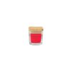 95096_105-a ESSENCE. 50g scented candle in glass cup with bamboo lid