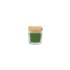 95096_109-a ESSENCE. 50g scented candle in glass cup with bamboo lid