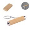 RACHEL. Bamboo and ABS key ring with LED torch