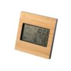 BROMLEY. Desktop weather station with LCD screen in ABS and bamboo