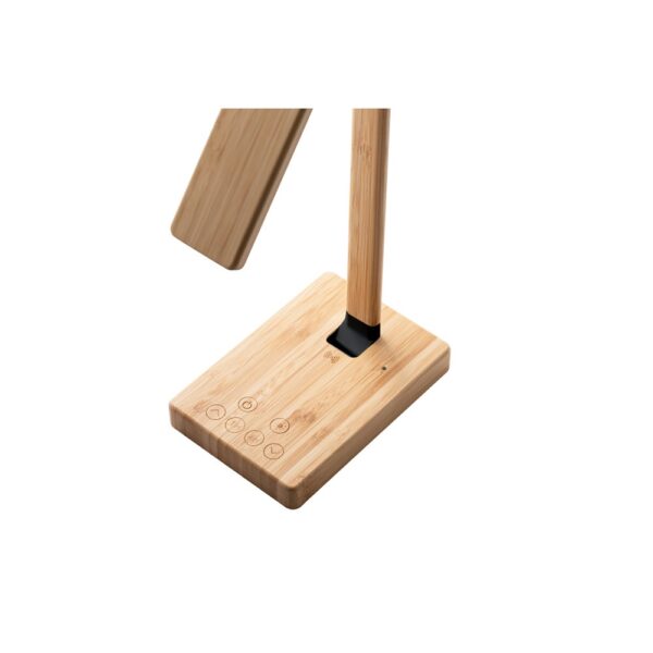 97122_160-f MOREY. Folding desk lamp with 15W superfast wireless charger in bamboo