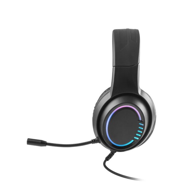 Thorne Headset RGB. ABS gaming headphones with 2m cable, microphone and RGB LED lights