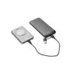 97142_133-h WARSHEL 5. 5'000 mAh magnetic power bank with 15W superfast wireless charger in recycled ABS (100% rABS) with stand