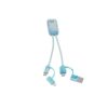 97191_100 BERNERS. Superfast 6-in-1 USB cable in recycled PET (100% rPET)