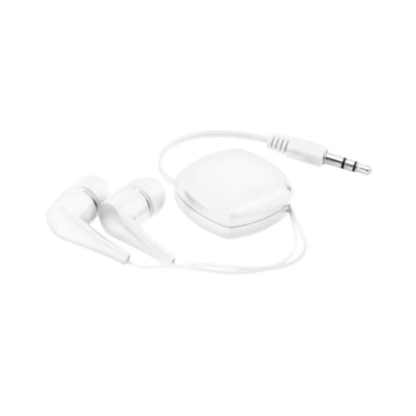 PINEL. Retractable earphones with 0'75 m ABS cable