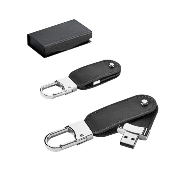 BRAGG 8GB. USB memory with 8GB in PU and with carabiner clip