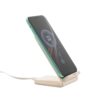 ENGLERT. Smartphone holder with 10W fast wireless charger in recycled ABS (70% rABS) and wheat straw fiber