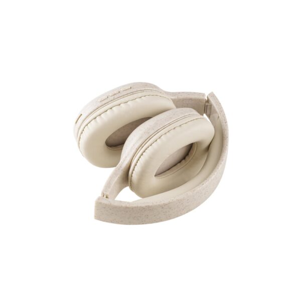 FEYNMAN. Foldable wireless headphones with 4-hour battery life in wheat straw and ABS