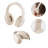 FEYNMAN. Foldable wireless headphones with 4-hour battery life in wheat straw and ABS
