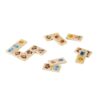 DOMIN. Kids wooden domino game. 28 pieces featuring fun animal figures