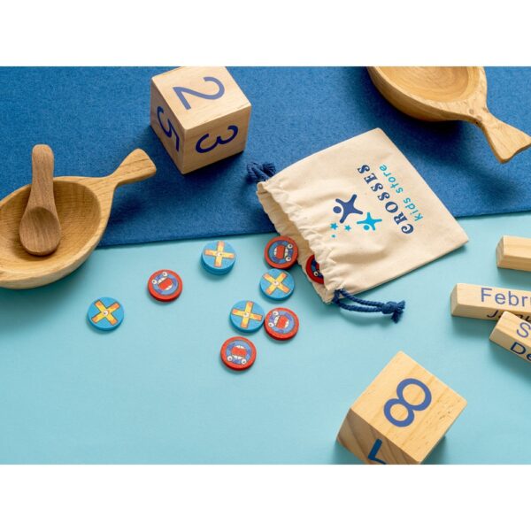 98097_amb CROSSES. Classic 10-piece plywood Tic Tac Toe game