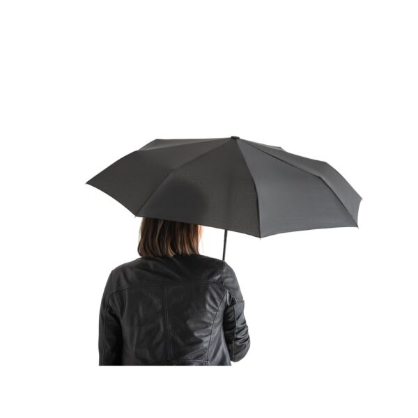 99040_103-c RIVER. Telescopic umbrella in 190T recycled polyester (100% rPET) pongee with automatic opening and closing