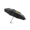 99040_103-logo RIVER. Telescopic umbrella in 190T recycled polyester (100% rPET) pongee with automatic opening and closing