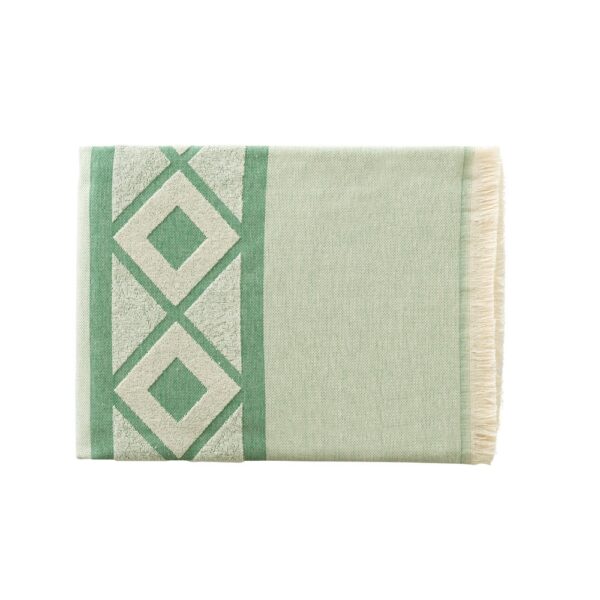 MALEK. Multifunctional bath towel (350g/m²) made of light and resistant cotton (85%) and recycled cotton (15%)