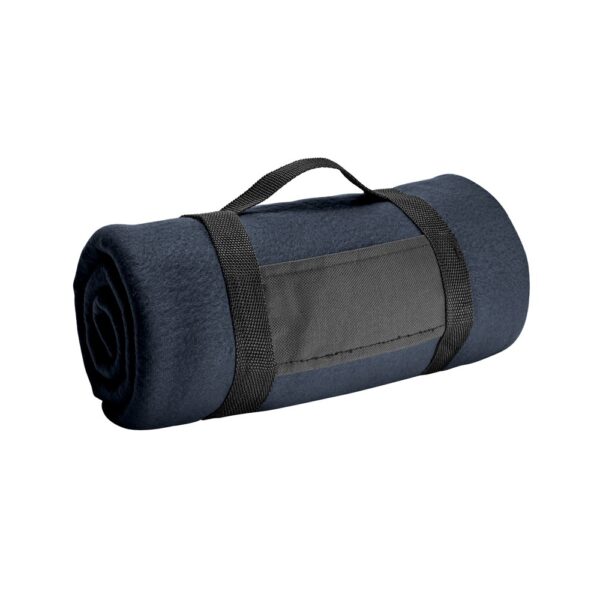 THORPE. Fleece blanket with removable handle (180 g/m²)