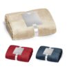 99075_set DYLEAF. (240 g/m²) fleece blanket with ribbon wrap and personalisation card