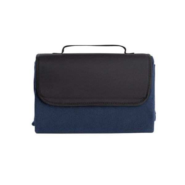 RILEY. Fleece blanket with carry handle and flap (180 g/m²)