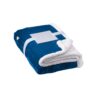 HEIDEN. Reversible fleece blanket (190 g/m²) with satin ribbon and personalised card