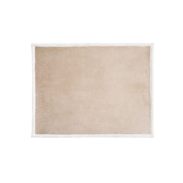 HEIDEN. Reversible fleece blanket (190 g/m²) with satin ribbon and personalised card