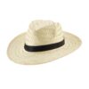 99084_103 EDWARD POLI. Natural straw hat with polyester ribbon