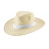 99084_106 EDWARD POLI. Natural straw hat with polyester ribbon