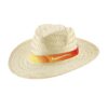 EDWARD RIB. Natural straw hat with sublimated ribbon