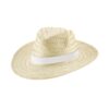 EDWARD RIB. Natural straw hat with sublimated ribbon