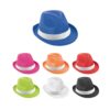 99086_set MANOLO POLI. Hat in PP with white polyester ribbon
