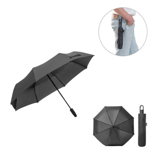 GUSTAVO. Recycled polyester (100% rPET) 190T pongee umbrella with automatic opening and closing